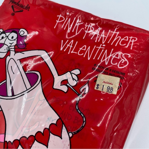 Vintage 1978 Hallmark Ambassador Pink Panther Valentines Card Pack of 24 - Picture 4 of 9